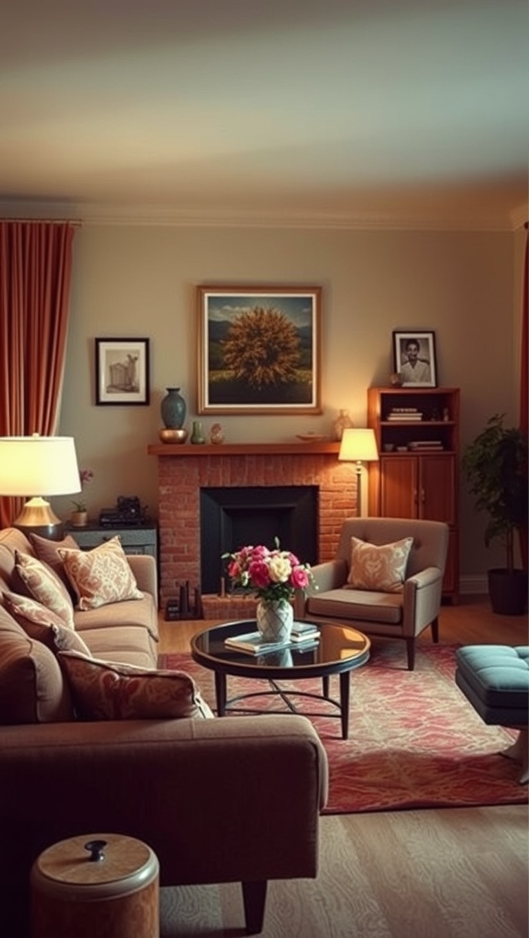 20 Groovy Ideas to Revamp Your 70s Living Room - 18. Playful Accessory Choices