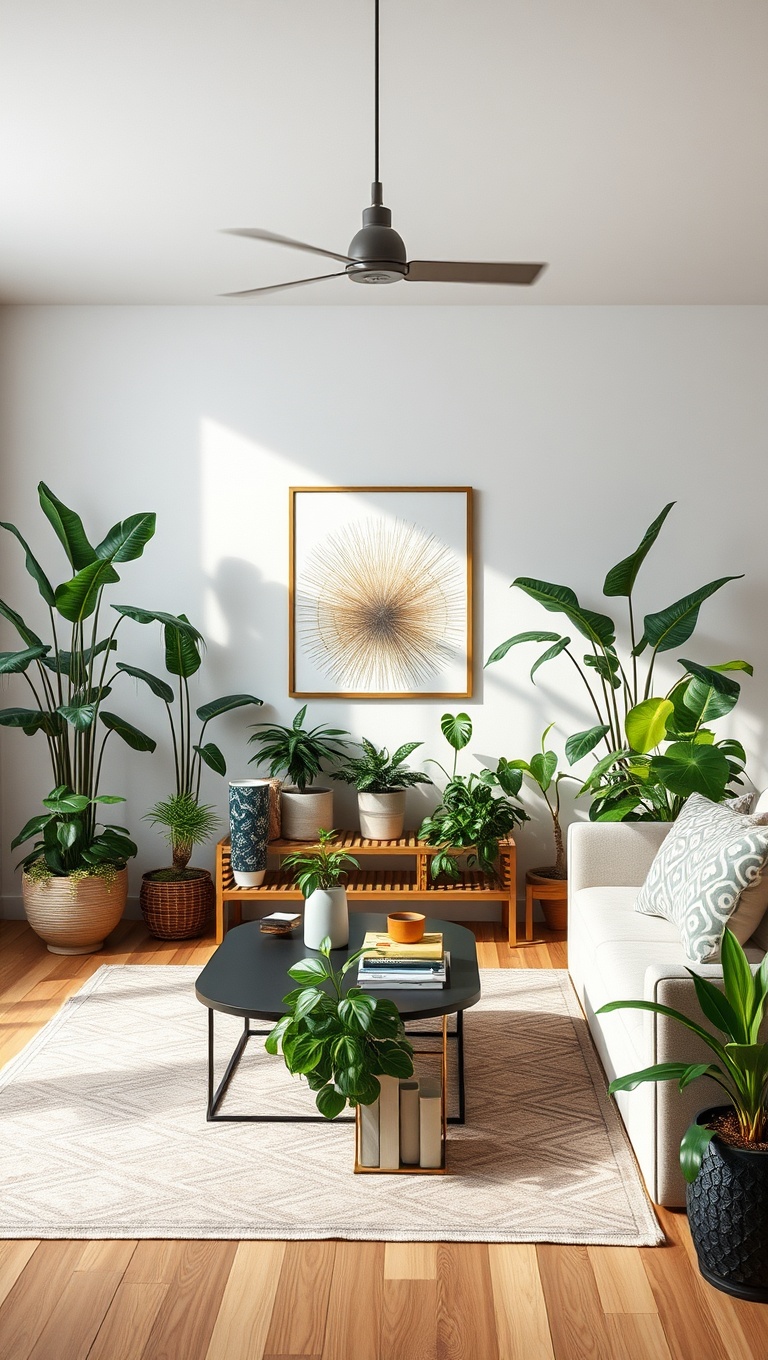 20 Artisan Living Room Ideas to Inspire Your Cozy Space - 12. Indoor Plants for Freshness and Life