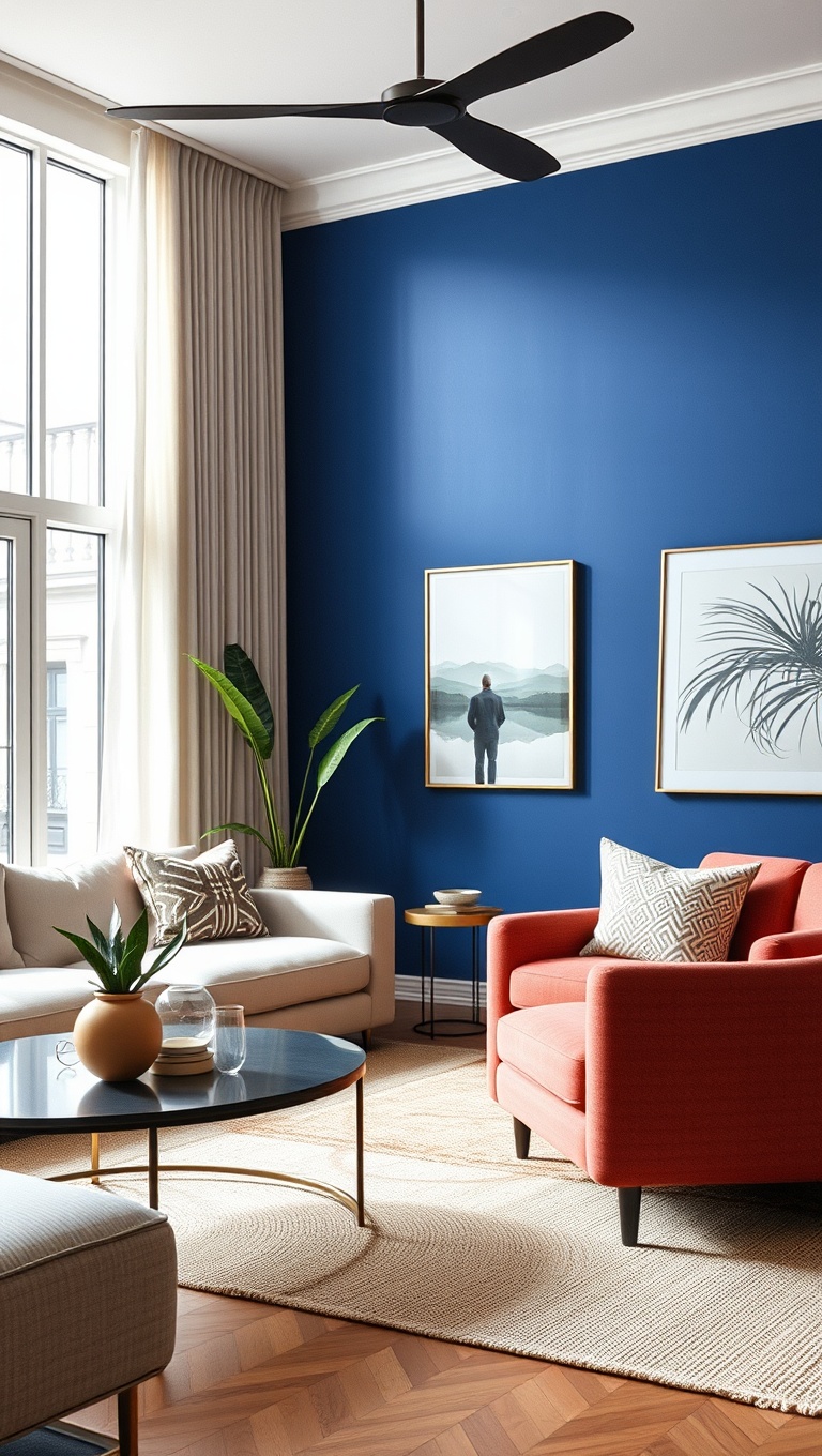 20 Artisan Living Room Ideas to Inspire Your Cozy Space - Bold Accent Walls for a Dramatic Effect