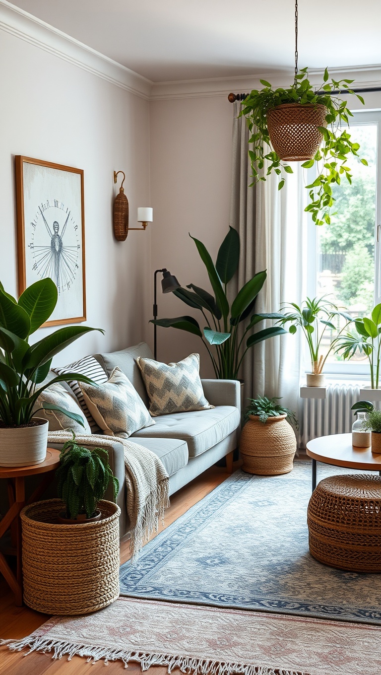 20 Boho-Chic Living Room Ideas to Inspire Your Space - Indoor Plants for a Lush Feel