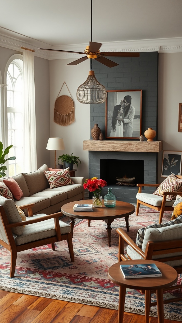 20 Boho-Chic Living Room Ideas to Inspire Your Space - Mismatched Furniture for an Eclectic Look