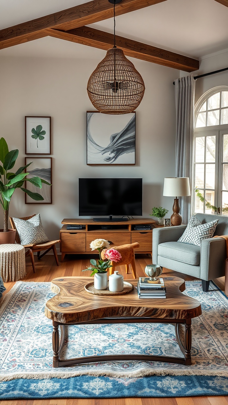 20 Boho-Chic Living Room Ideas to Inspire Your Space - Unique Coffee Tables with Character