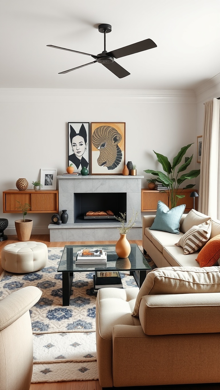 20 Dazzling Ideas for Bold Living Rooms That Wow! - 13. Include Quirky Accessories