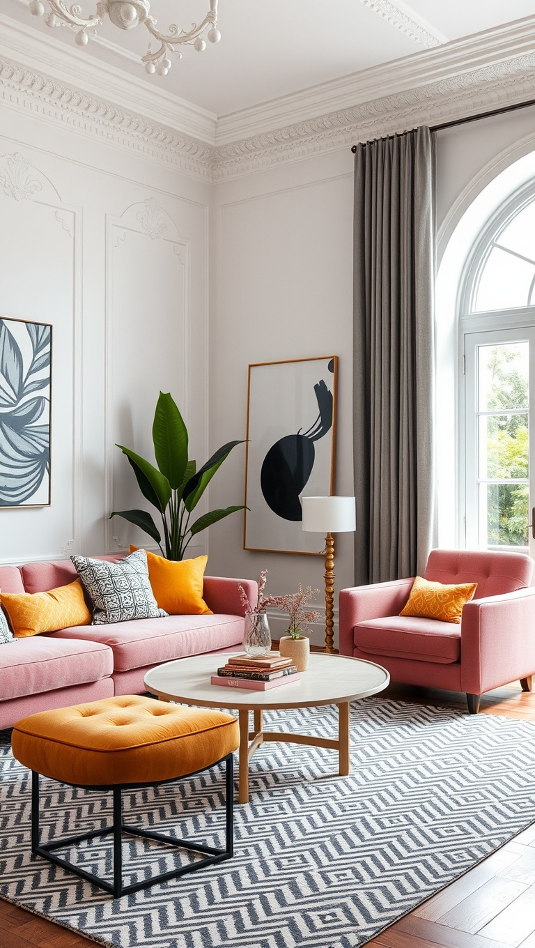 20 Dazzling Ideas for Bold Living Rooms That Wow! - 3. Mix Patterns Like a Pro