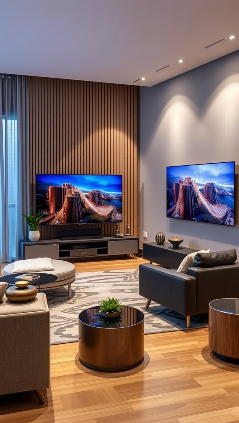 20 High-Tech Living Room Ideas That Will Blow Your Mind! - 10. Smart TVs: Entertainment at Its Finest