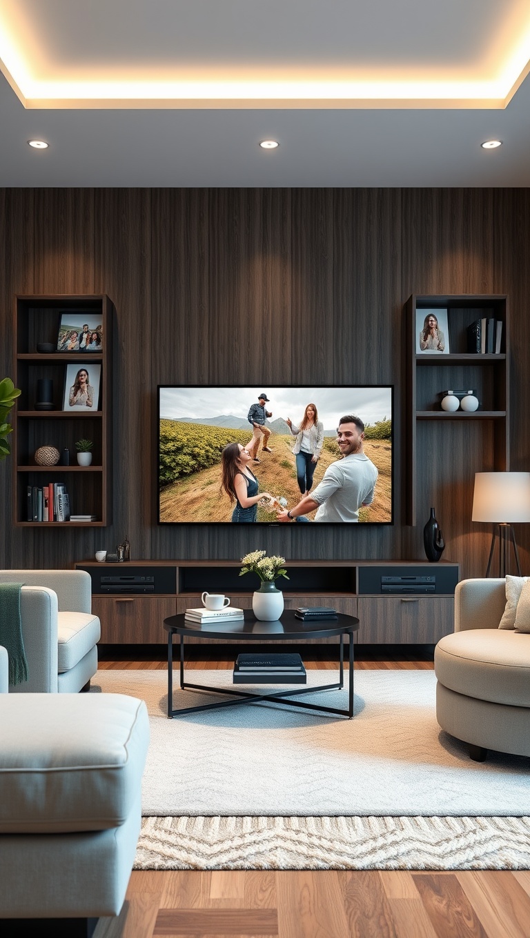 20 High-Tech Living Room Ideas That Will Blow Your Mind! - 13. Digital Photo Frames: Share Memories Effortlessly