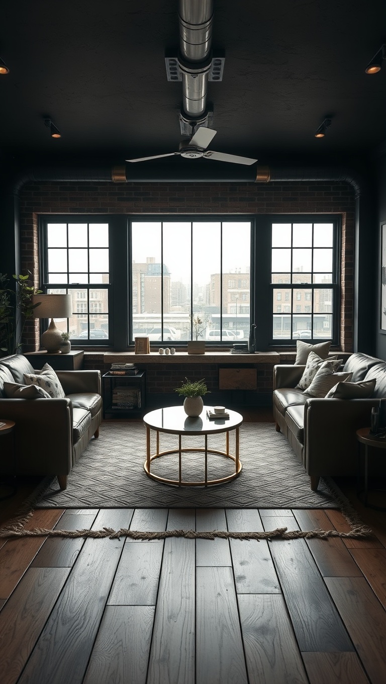 20 Stunning Ideas to Transform Your Living Room into an Industrial Chic Haven - 19. Add a Touch of Leather