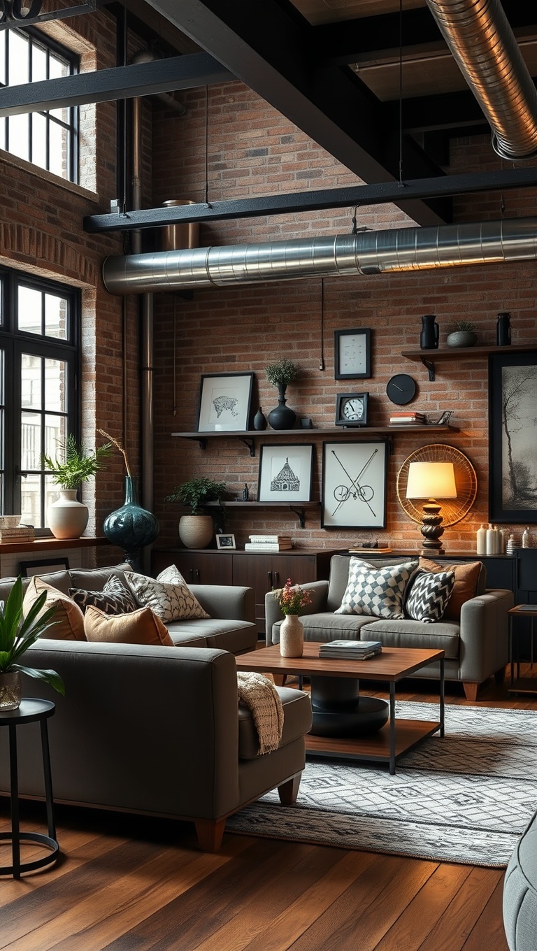 20 Stunning Ideas to Transform Your Living Room into an Industrial Chic Haven - 20. Personalize with Unique Decor Pieces