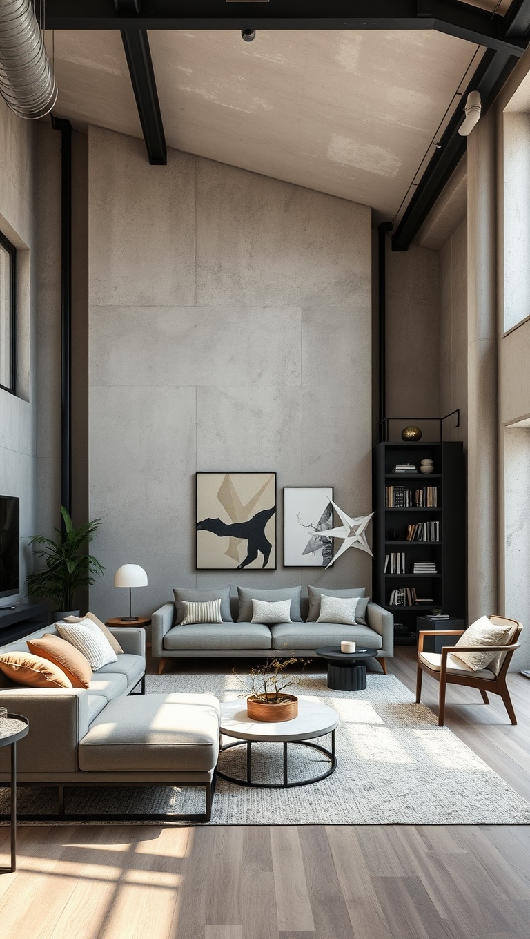 20 Stunning Ideas to Transform Your Living Room into an Industrial Chic Haven - 18. Highlight Unique Architectural Features