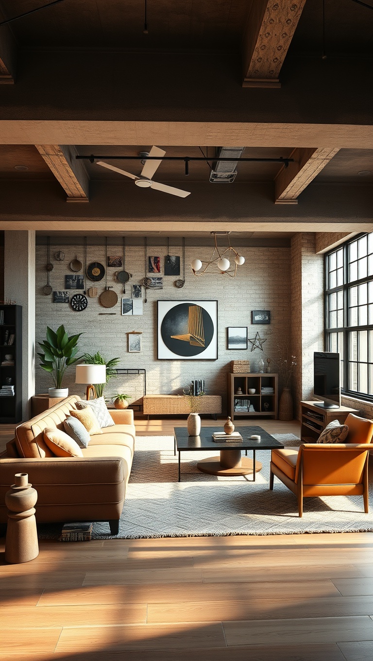 20 Stunning Ideas to Transform Your Living Room into an Industrial Chic Haven - 9. Create an Open Layout