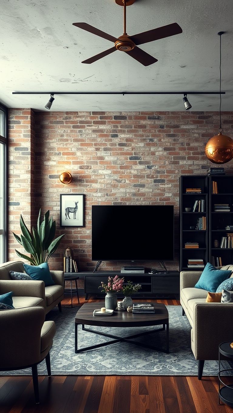 20 Stunning Ideas to Transform Your Living Room into an Industrial Chic Haven - 15. Layer Different Textures