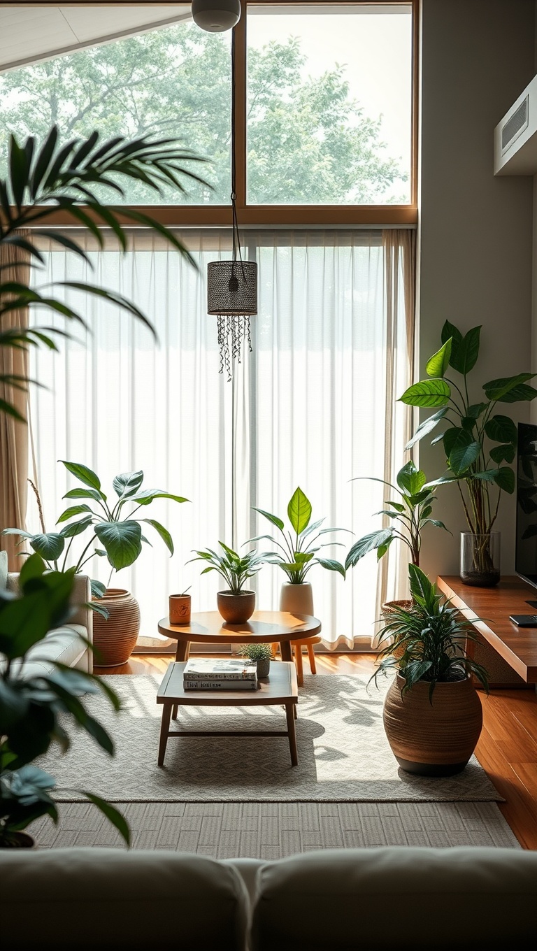 20 Inspiring Ideas for Your Japandi Living Room - 7. Indoor Plants: Bring Nature Inside