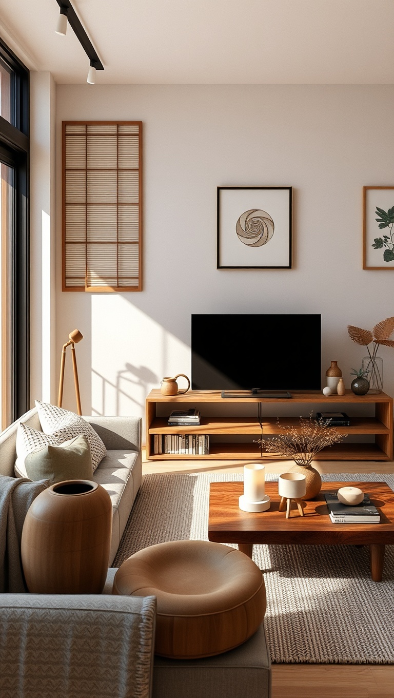20 Inspiring Ideas for Your Japandi Living Room - 8. Zen-Inspired Decor: Mindful Accessories