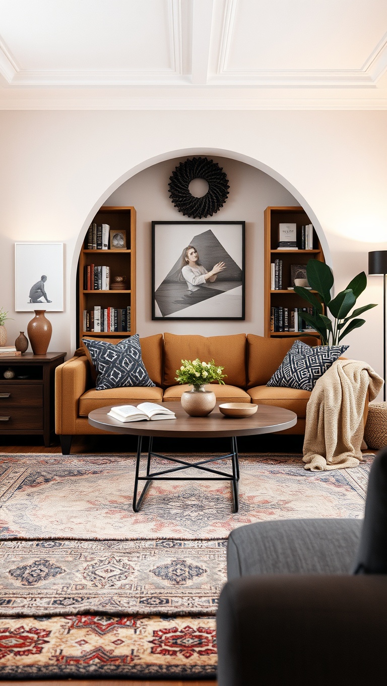 20 Fabulous Ideas and Inspiration for Layered Rug Living Rooms - 3. Create a Cozy Reading Nook