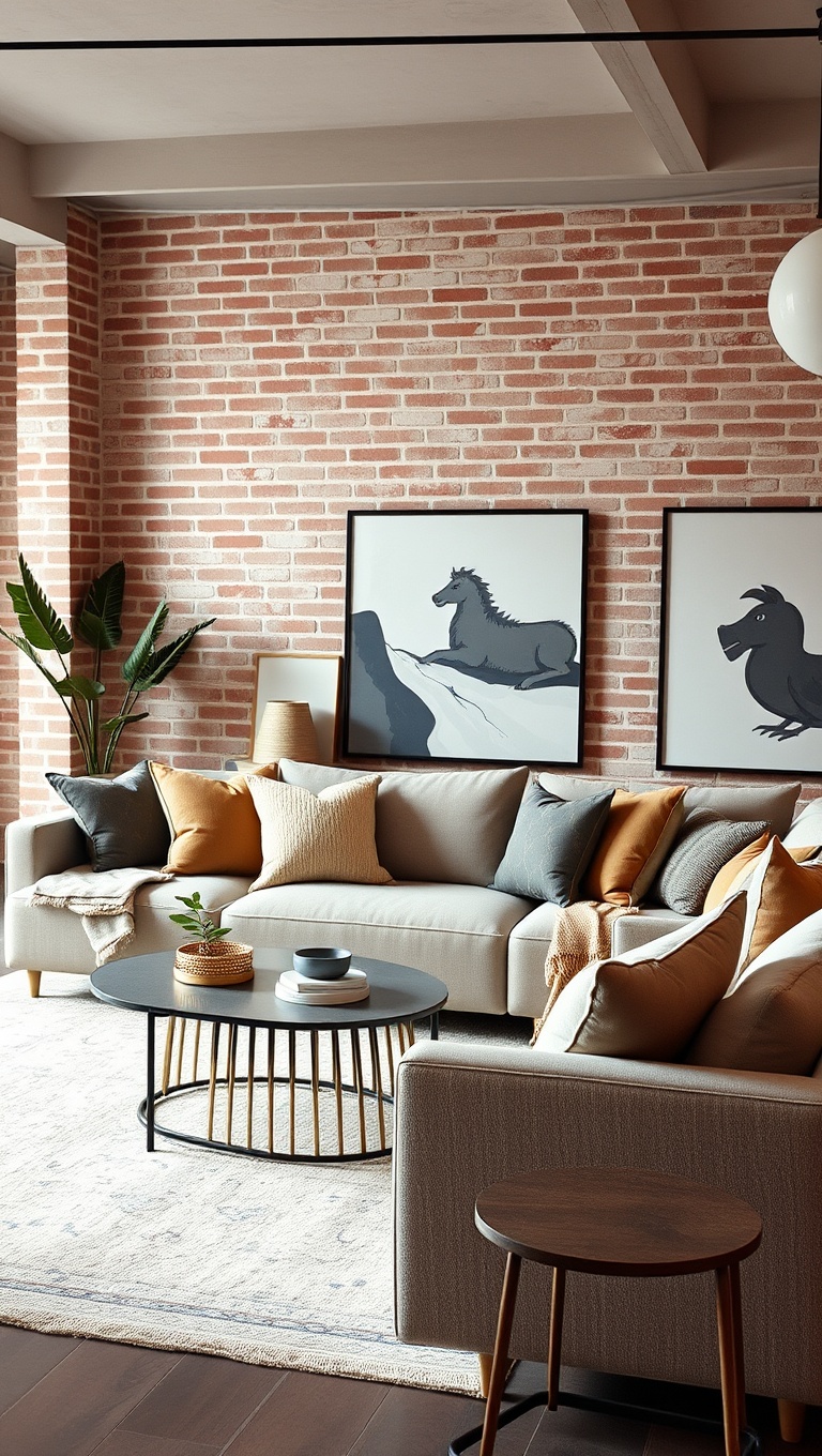 20 Chic Ideas for Your Loft-Style Living Room - 12. Incorporate Textures with Soft Throws and Pillows