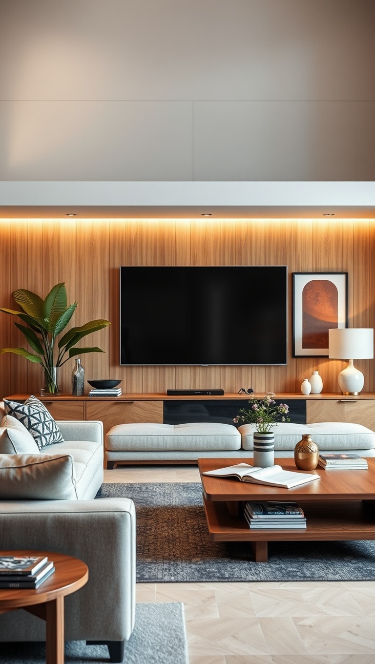 20 Chic Ideas for Low-Profile Furniture Living Rooms - 19. Personalize with Art and Decor