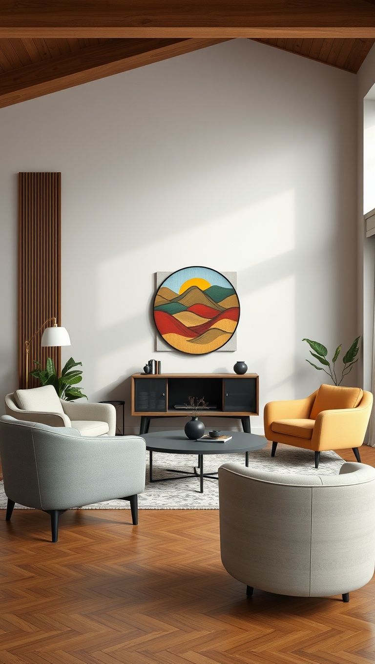 20 Chic Ideas for Low-Profile Furniture Living Rooms - 7. Opt for Low-Profile Armchairs