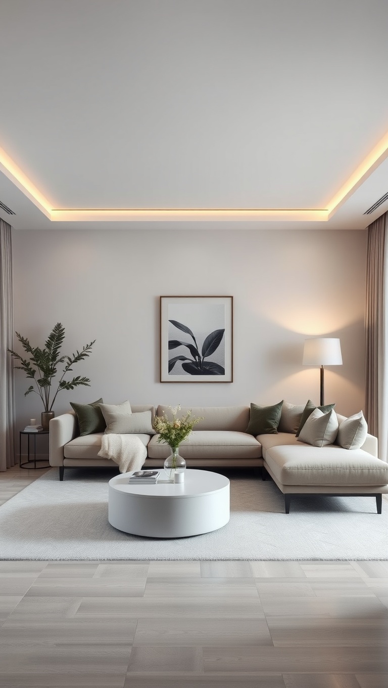 20 Chic Ideas for Luxury Minimalist Living Rooms - 14. A Calm Color Pop: One Accent Color to Elevate
