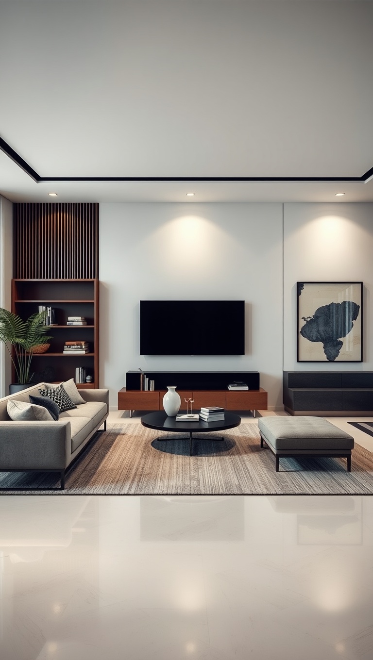 20 Chic Ideas for Luxury Minimalist Living Rooms - 8. Hidden Storage: Keep Clutter Out of Sight