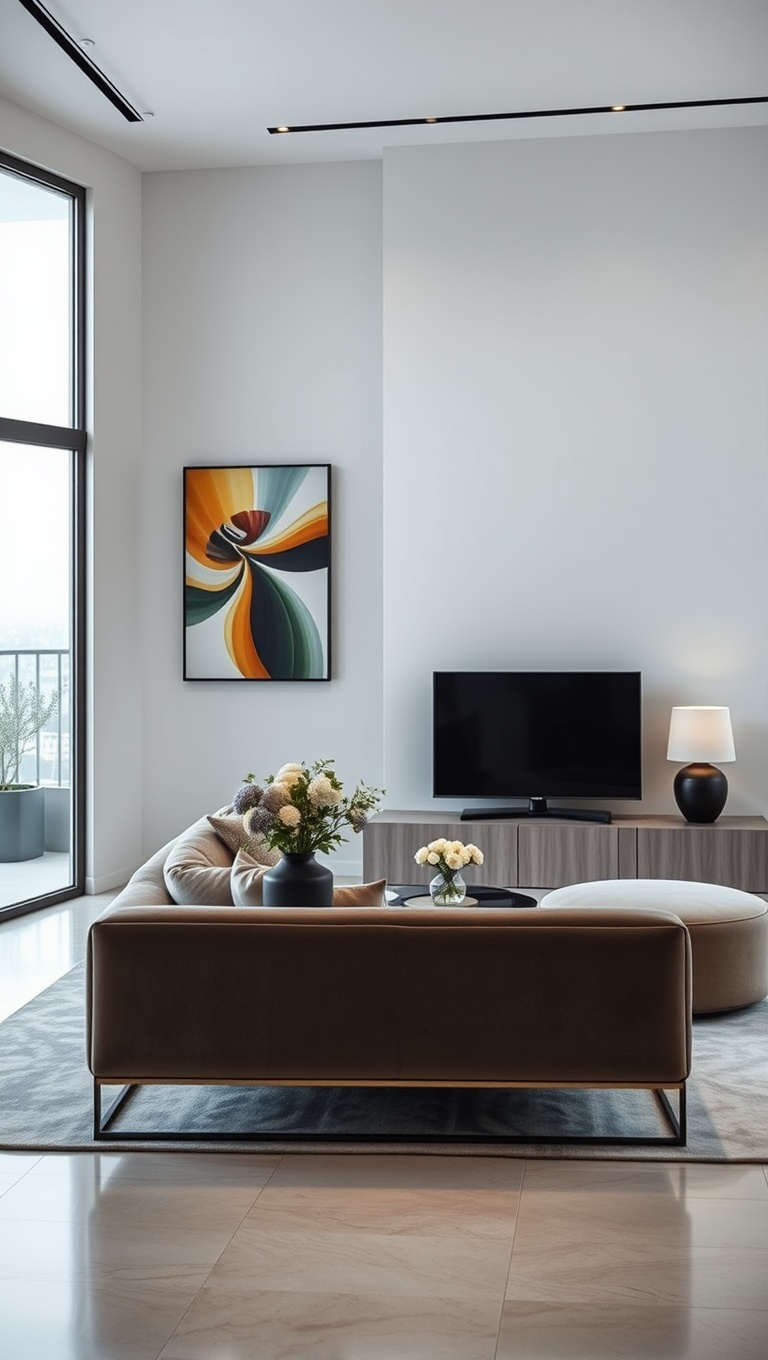 20 Chic Ideas for Luxury Minimalist Living Rooms - 2. Statement Furniture: Choose One Bold Piece