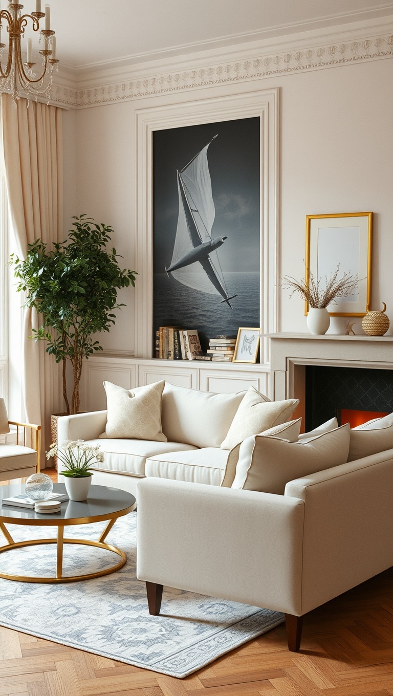 20 Chic Ideas for a Parisian-Inspired Living Room - 1. Embrace Soft Color Palettes: Think Creams and Pastels