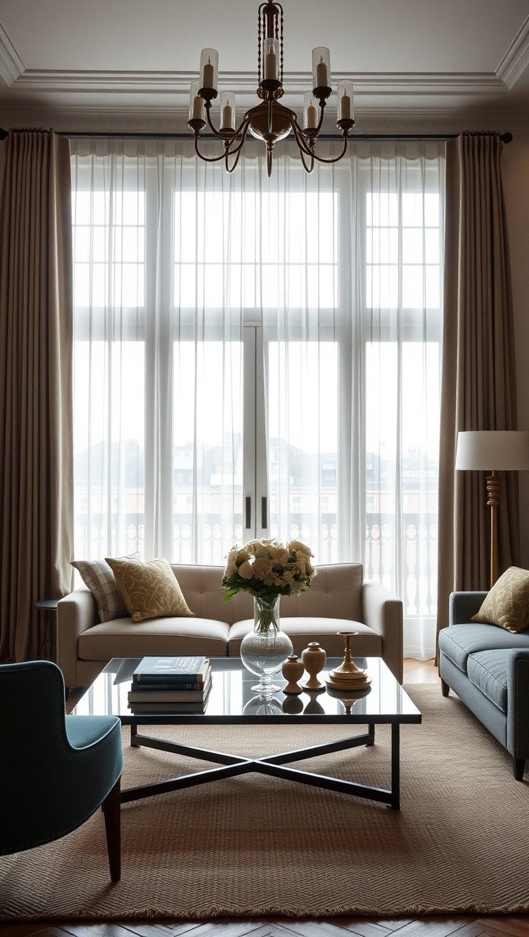 20 Chic Ideas for a Parisian-Inspired Living Room - 14. Include a Stylish Coffee Table: Make a Statement