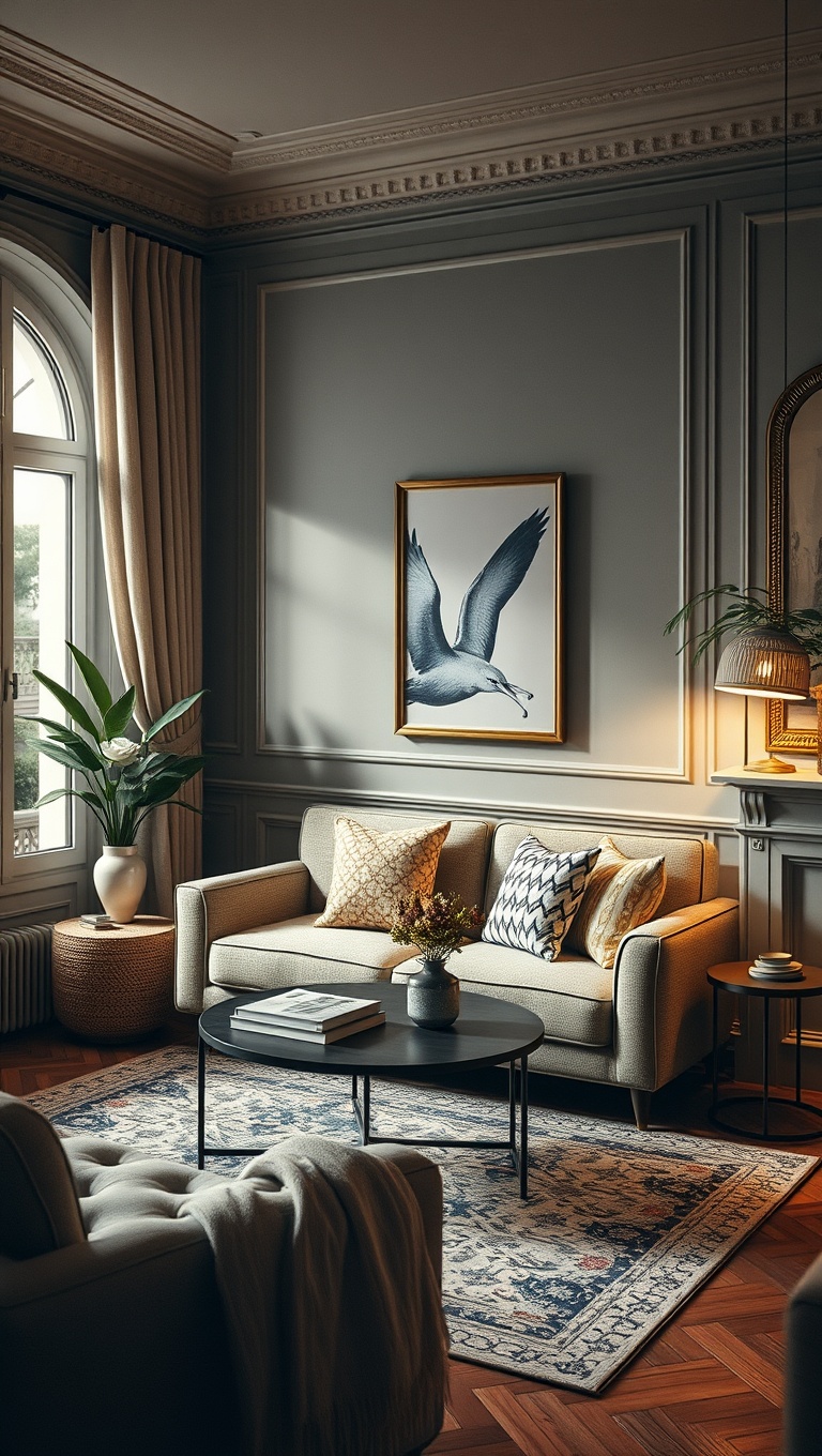 20 Chic Ideas for a Parisian-Inspired Living Room - 8. Create a Cozy Reading Nook: Curl Up with Style
