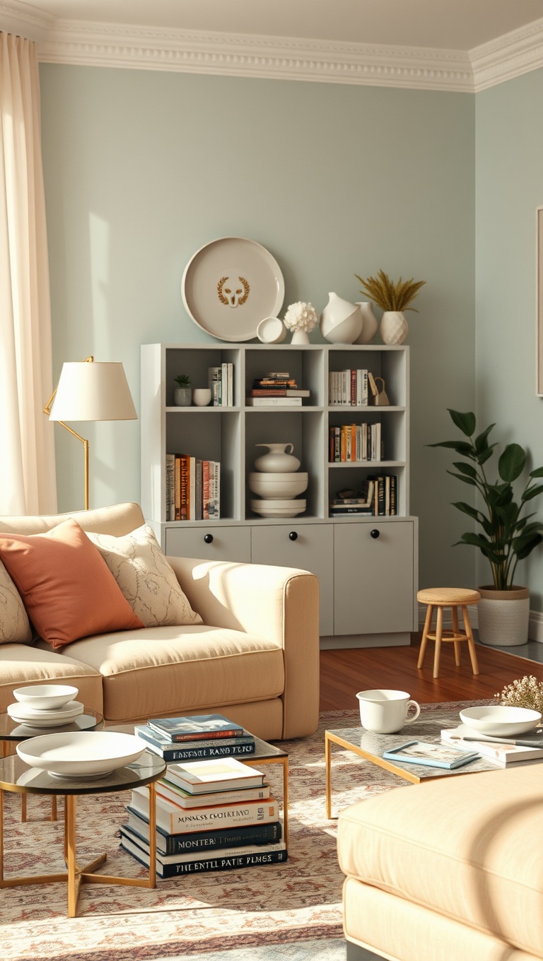 20 Inspiring Ideas to Create Your Dream Pastel Living Room - 17. Pastel Accessories: Dishes, Books, and More!