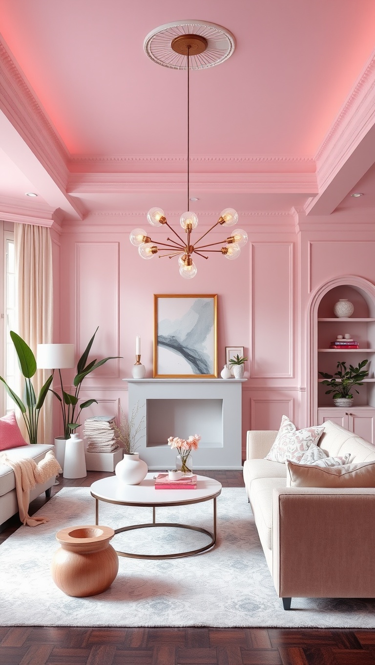 20 Inspiring Ideas to Create Your Dream Pastel Living Room - 12. Pastel Lighting Fixtures: Illuminate with Style