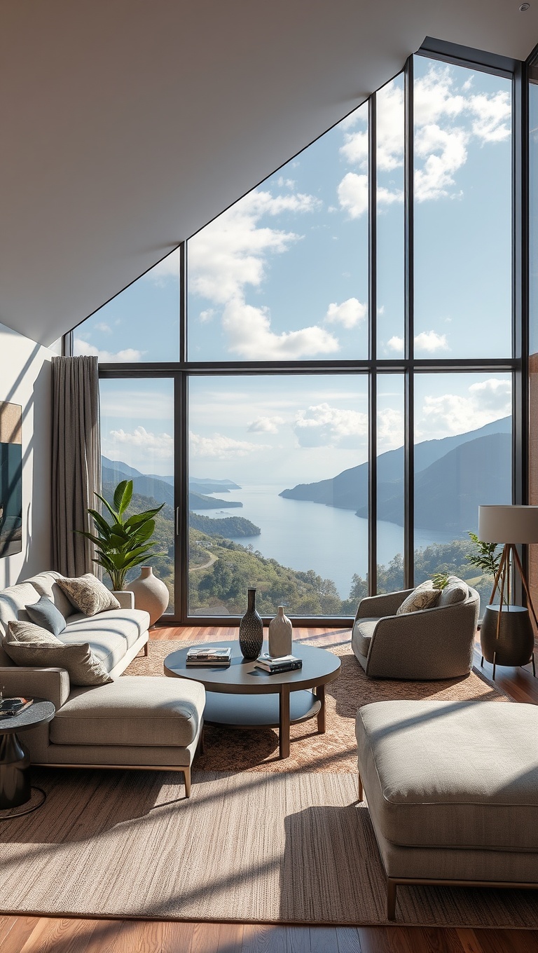 20 Stunning Ideas for Scenic View Living Rooms That Will Take Your Breath Away - 18. Tech-Savvy Spaces: Smart Designs for Modern Living