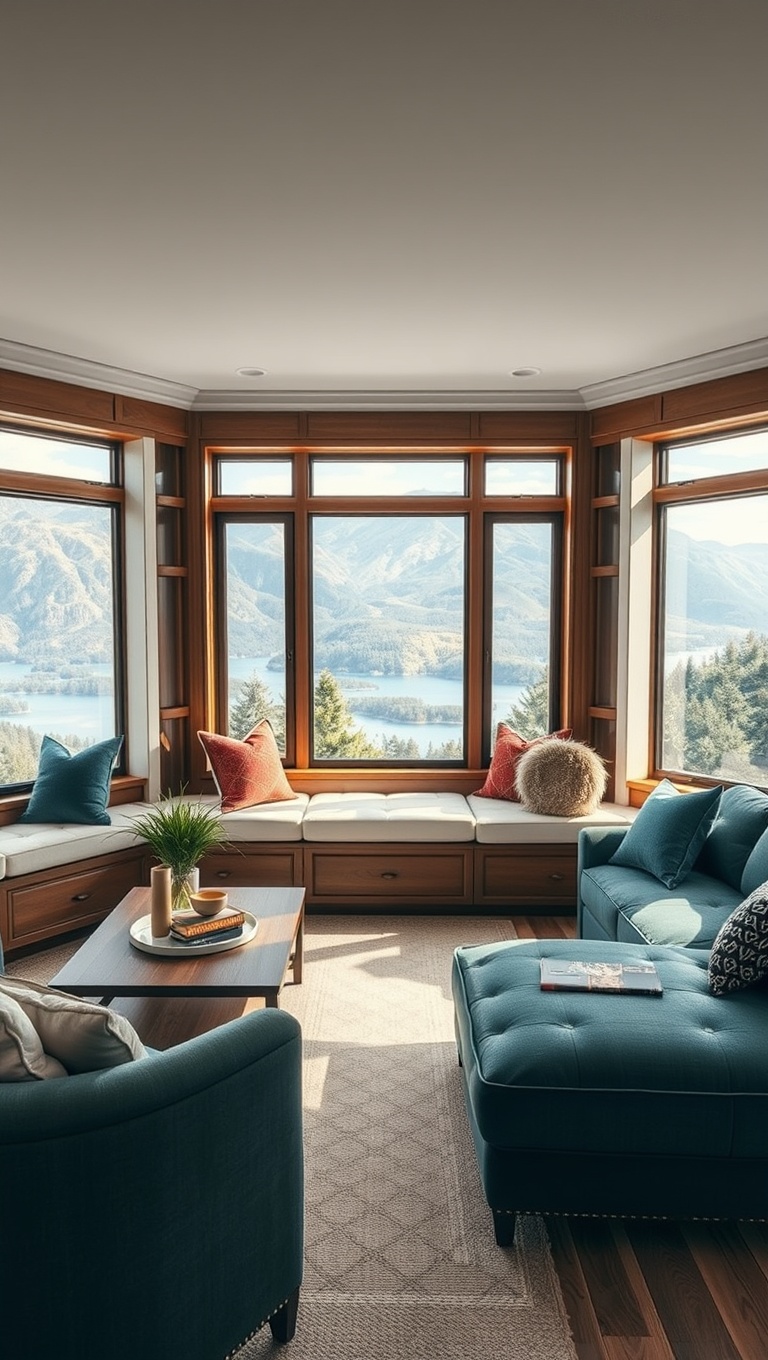 20 Stunning Ideas for Scenic View Living Rooms That Will Take Your Breath Away - 12. Window Seats: The Ultimate Relaxation Zone