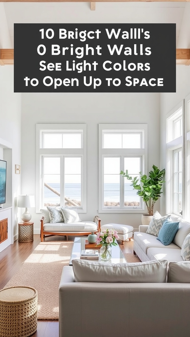 20 Dreamy Ideas for a Seaside Living Room - 10. Bright White Walls: Use Light Colors to Open Up Space