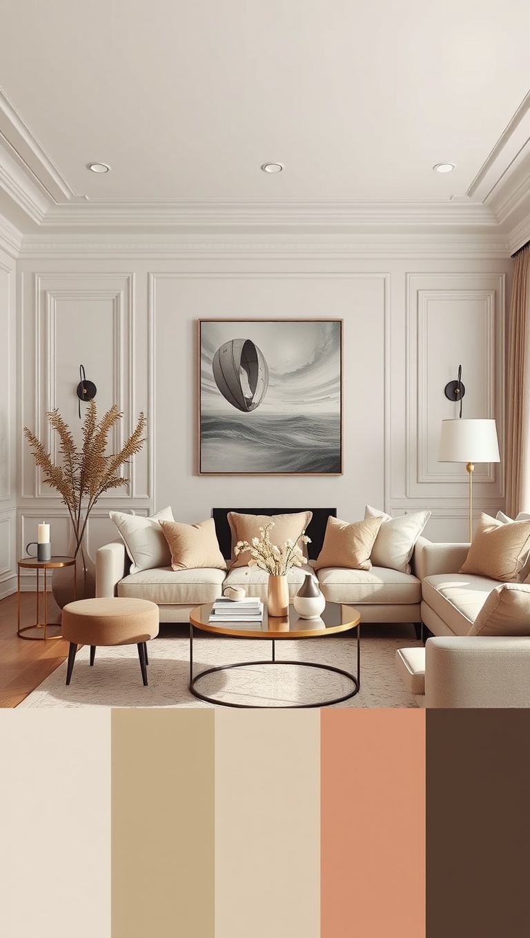 20 Soft Glam Living Room Ideas That Will Spark Your Imagination - 3. Soft, Neutral Color Palettes