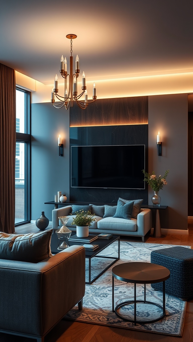 20 Chic Ideas for a Sophisticated Living Room - 12. Introduce Metallic Accents for a Touch of Glam