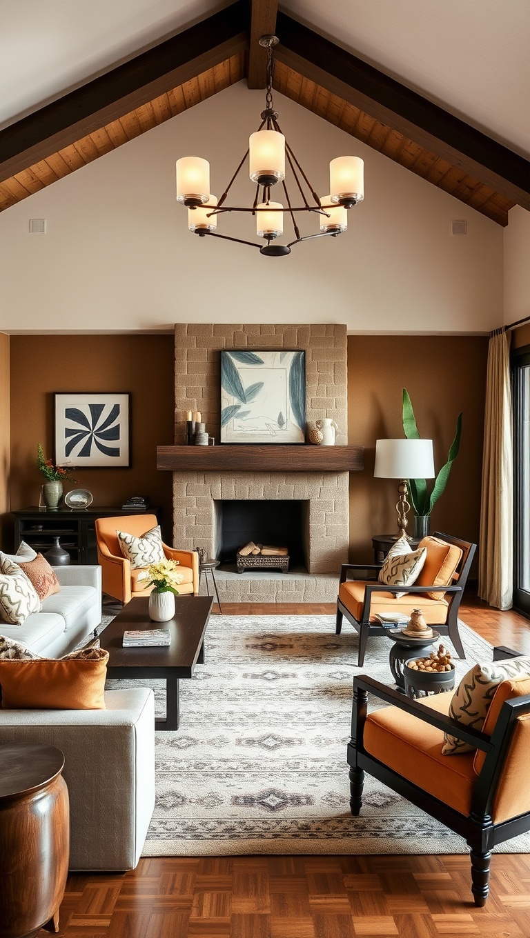 20 Vibrant Ideas for Your Southwestern Living Room - 13. Statement Lighting: Fixtures That Wow