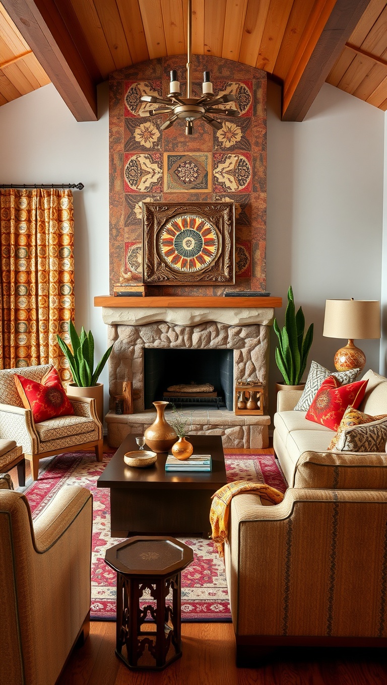 20 Vibrant Ideas for Your Southwestern Living Room - 10. Southwestern Patterns: Bold and Beautiful