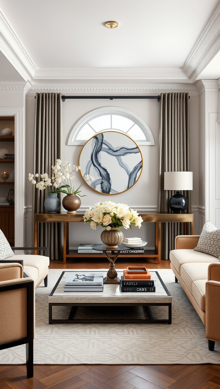 20 Fabulous Ideas for Statement Furniture in Your Living Room - 9. Stunning Console Tables: Entryway Wow Factor