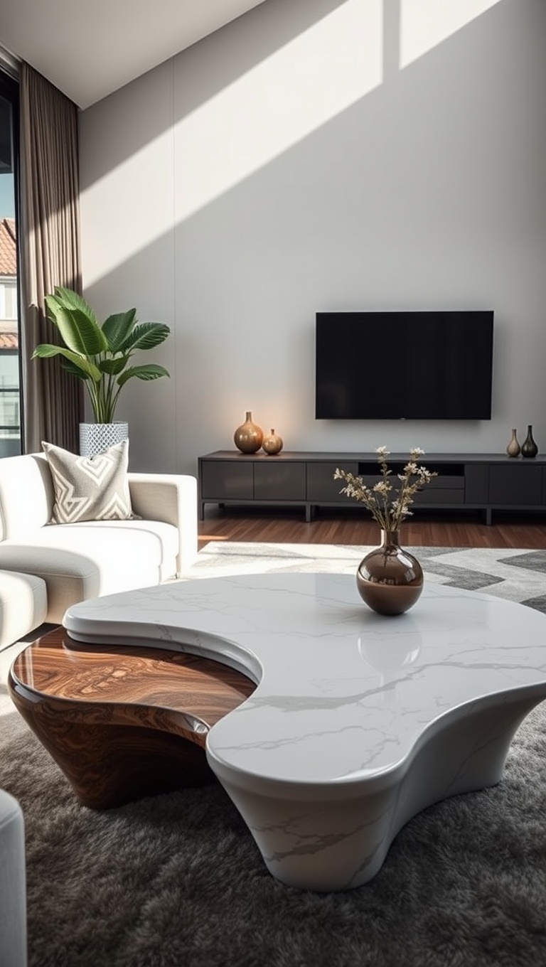 20 Fabulous Ideas for Statement Furniture in Your Living Room - 2. Unique Coffee Tables: Centerpiece of Conversation