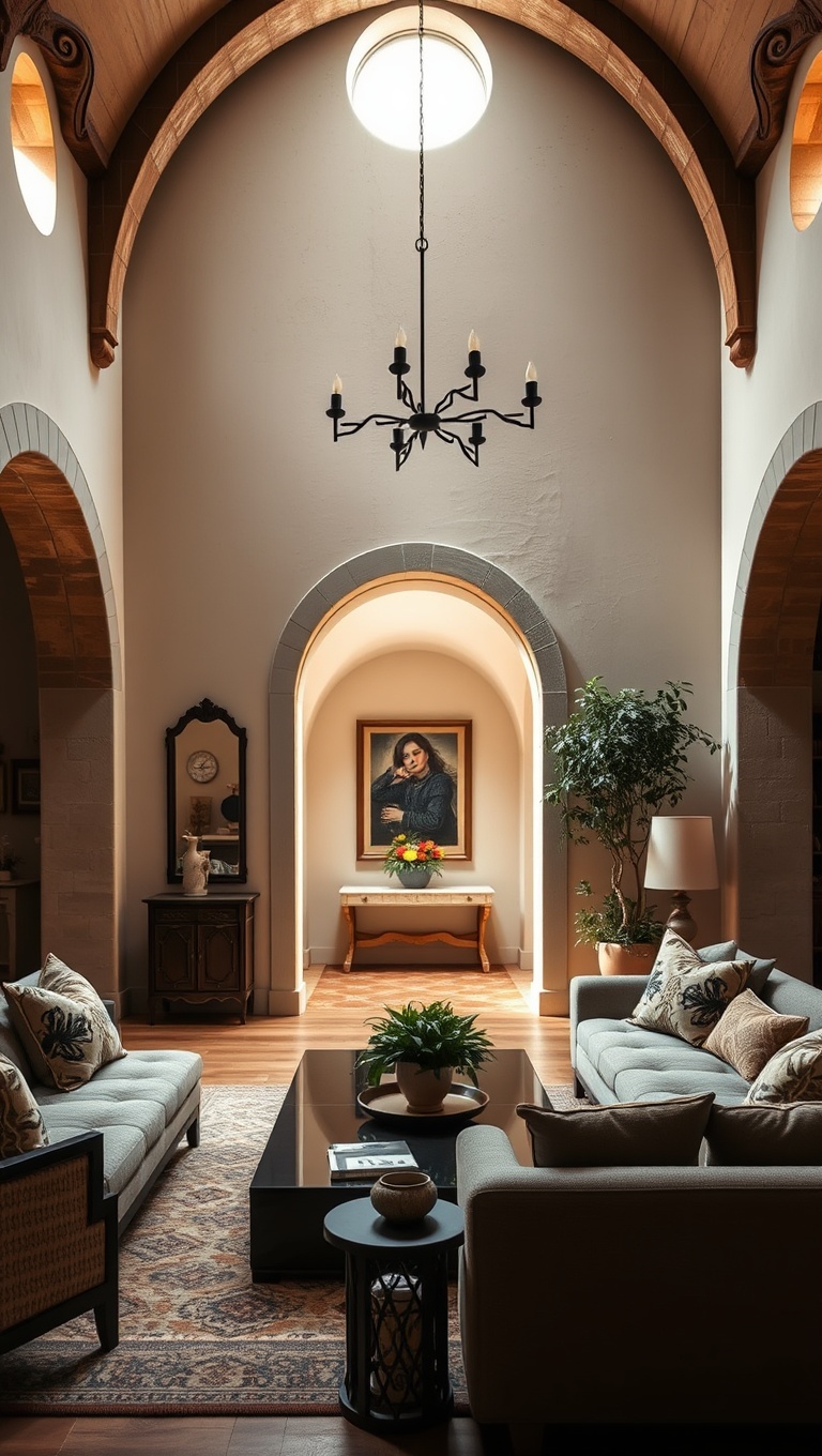 20 Charming Ideas for Your Tuscan Living Room - 6. Arched Doorways: Create Architectural Interest