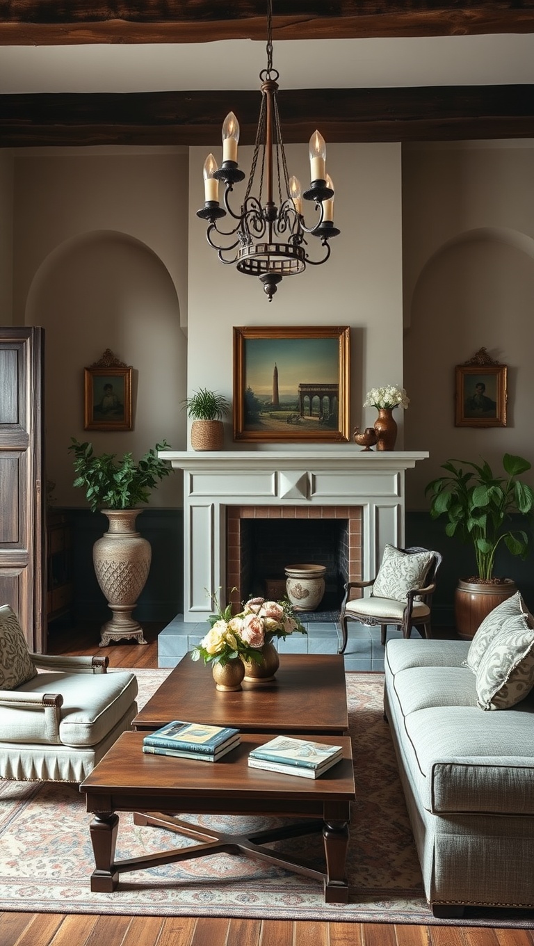 20 Charming Ideas for Your Tuscan Living Room - 4. Antique Furniture: Incorporate Vintage Pieces for Charm