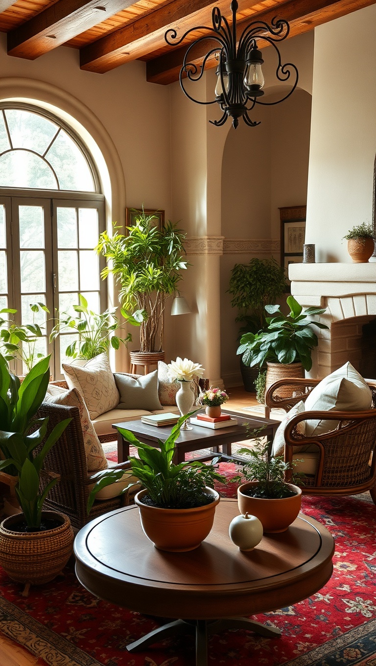 20 Charming Ideas for Your Tuscan Living Room - 8. Mediterranean Plants: Bring the Outdoors In