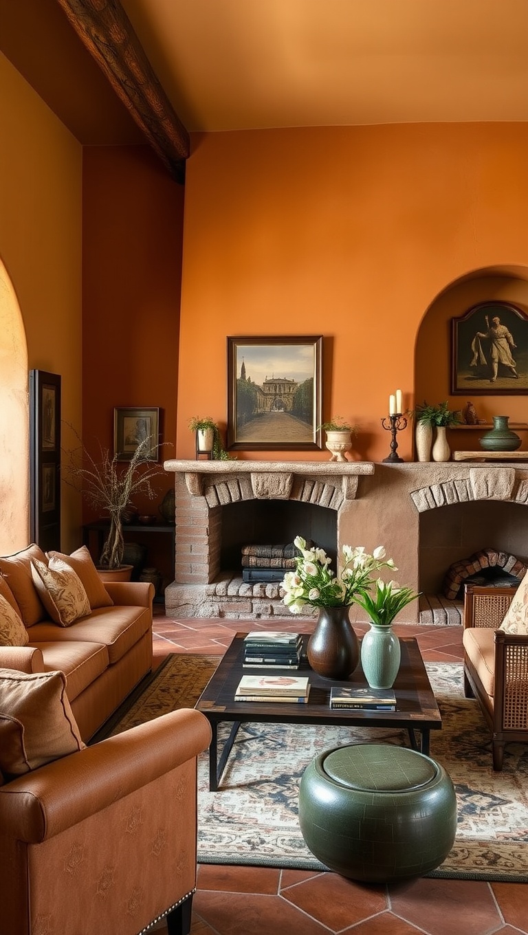 20 Charming Ideas for Your Tuscan Living Room - 1. Embrace Earthy Colors: Shades of Terracotta, Olive, and Gold