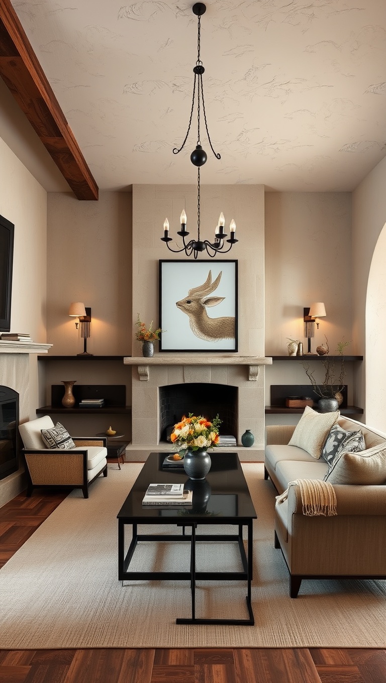 20 Charming Ideas for Your Tuscan Living Room - 15. Textured Walls: Consider Plaster or Stucco Finishes