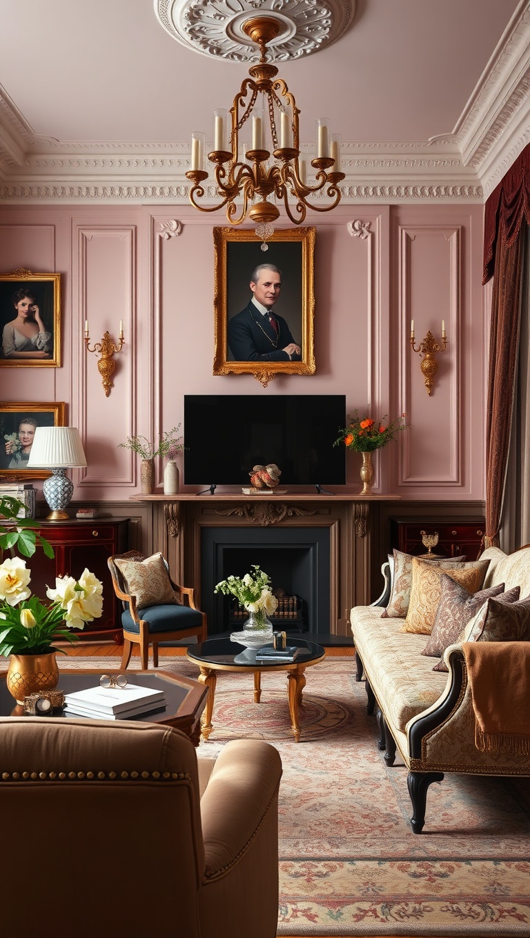 20 Captivating Ideas to Transform Your Victorian Living Room - 20. Finish with a Touch of Gold Accents