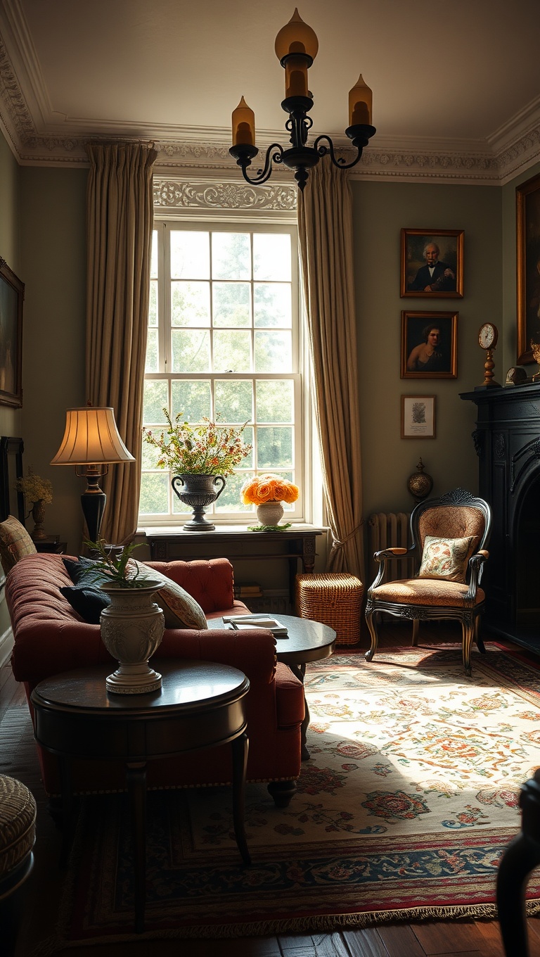 20 Captivating Ideas to Transform Your Victorian Living Room - 8. Use Antique Accessories