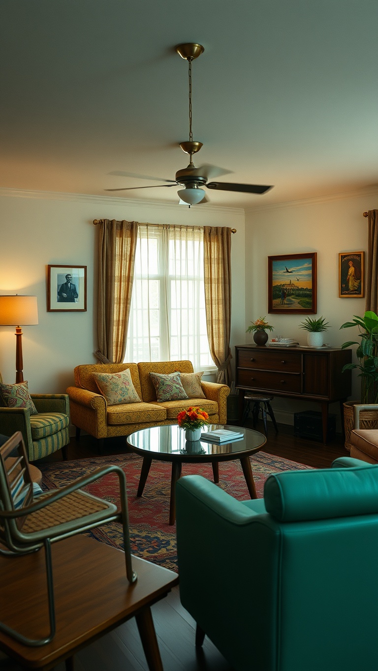 20 Charming Ideas to Create Your Dream Vintage Living Room - 1. Embrace Mid-Century Modern Furniture