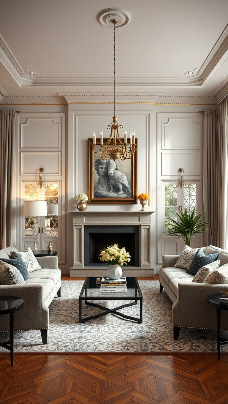 20 Aesthetic Living Room Ideas to Transform Your Space - 12. Elegant Elegance: Classic Furniture Choices