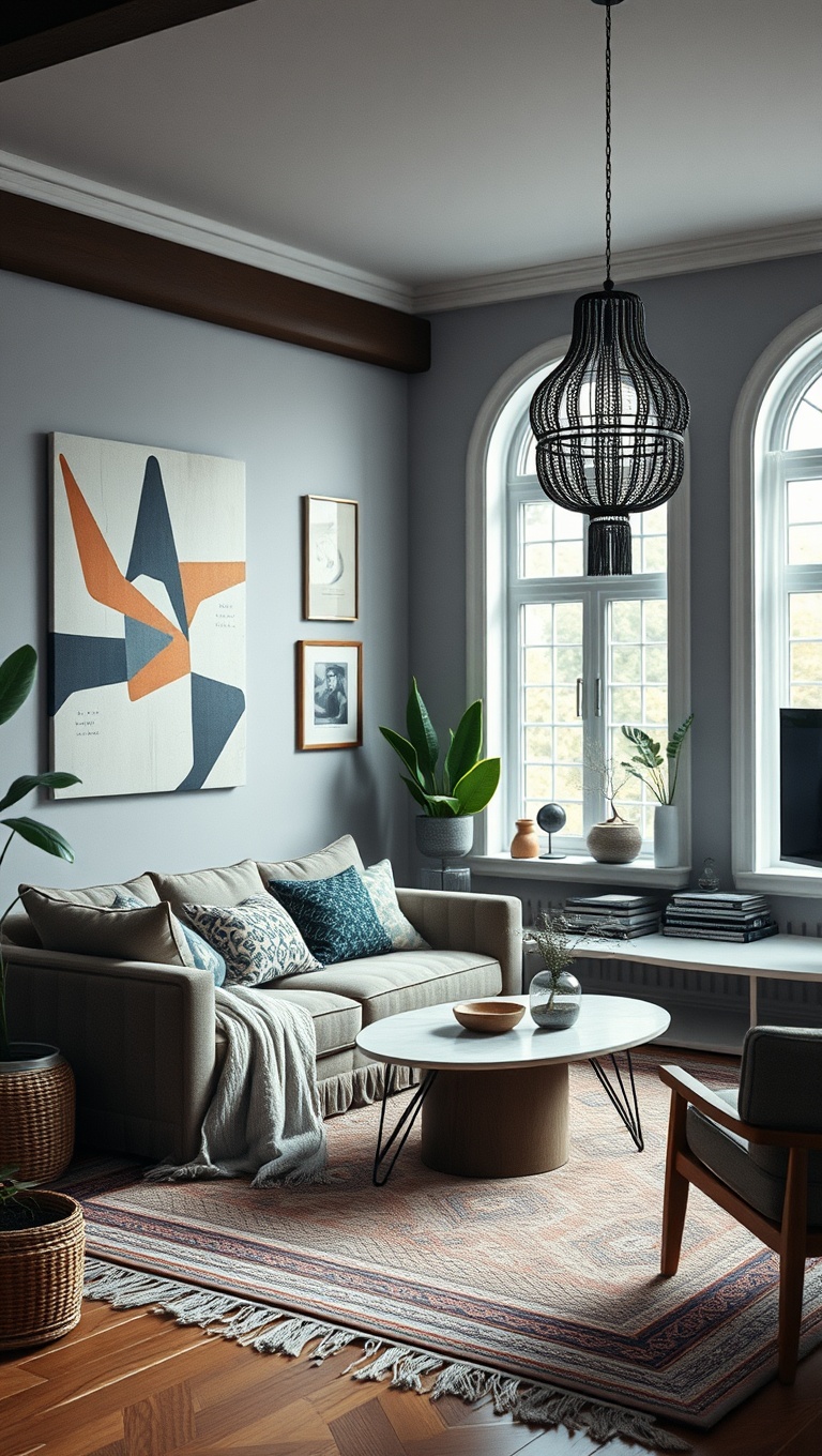 20 Stunning Ideas to Transform Your Living Room into a Dream Space - 13. Bohemian Vibes: Let Creativity Flow