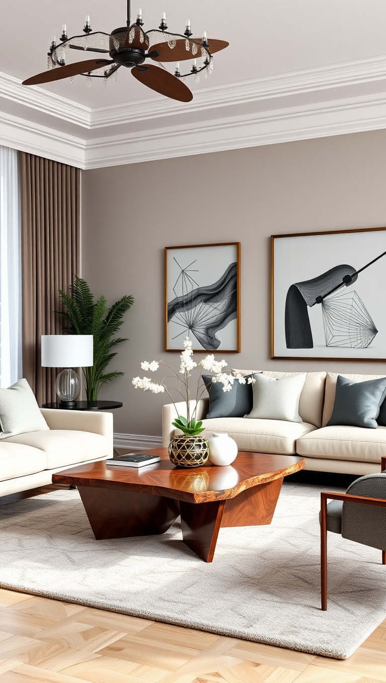 20 Stunning Ideas to Transform Your Living Room into a Dream Space - 17. Unique Coffee Tables: The Perfect Centerpiece