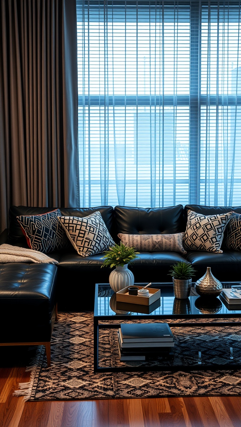 20 Chic Ideas for Styling Your Black Couch Living Room - Personal Touches: Showcase Your Style